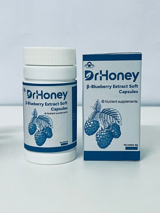 DrHoney β-Blueberry Extract Soft Capsules, Natural Nutritional Supplement for a Healthy Life