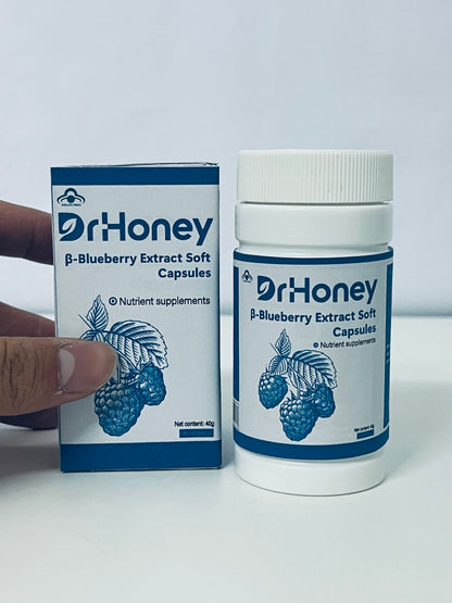 DrHoney β-Blueberry Extract Soft Capsules, Natural Nutritional Supplement for a Healthy Life