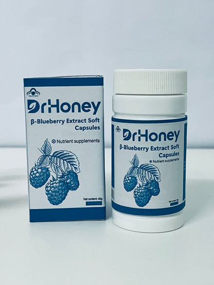 DrHoney β-Blueberry Extract Soft Capsules, Natural Nutritional Supplement for a Healthy Life