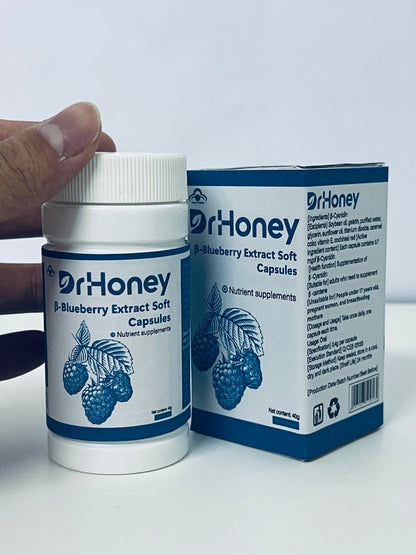 DrHoney β-Blueberry Extract Soft Capsules, Natural Nutritional Supplement for a Healthy Life