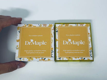 DrMaple 9-Color Warm Brown Eyeshadow Palette, Matte Shimmer Glitter Multi-Finish, Versatile for Daily & Autumn/Winter Looks, Floral Aesthetic Makeup Palette