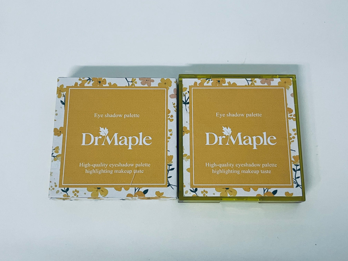 DrMaple 9-Color Warm Brown Eyeshadow Palette, Matte Shimmer Glitter Multi-Finish, Versatile for Daily & Autumn/Winter Looks, Floral Aesthetic Makeup Palette
