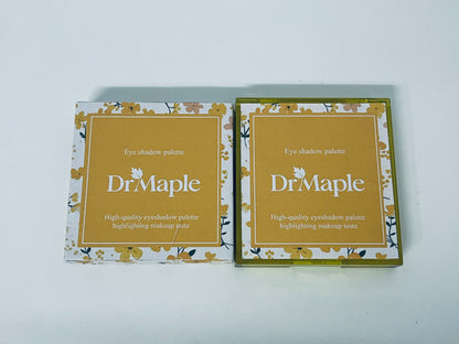 DrMaple 9-Color Warm Brown Eyeshadow Palette, Matte Shimmer Glitter Multi-Finish, Versatile for Daily & Autumn/Winter Looks, Floral Aesthetic Makeup Palette