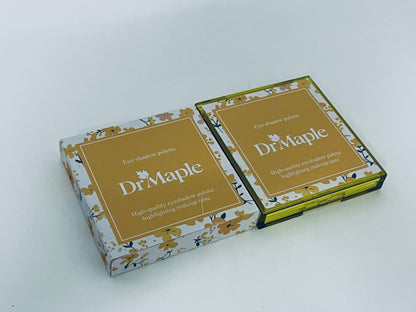 DrMaple 9-Color Warm Brown Eyeshadow Palette, Matte Shimmer Glitter Multi-Finish, Versatile for Daily & Autumn/Winter Looks, Floral Aesthetic Makeup Palette