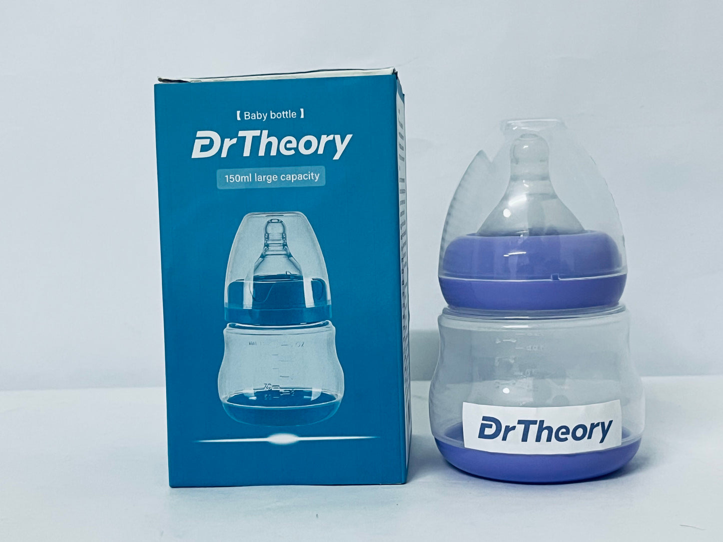 DrTheory Natural Baby Bottles with Natural Response Nipples (Slow Flow, Flow 2)