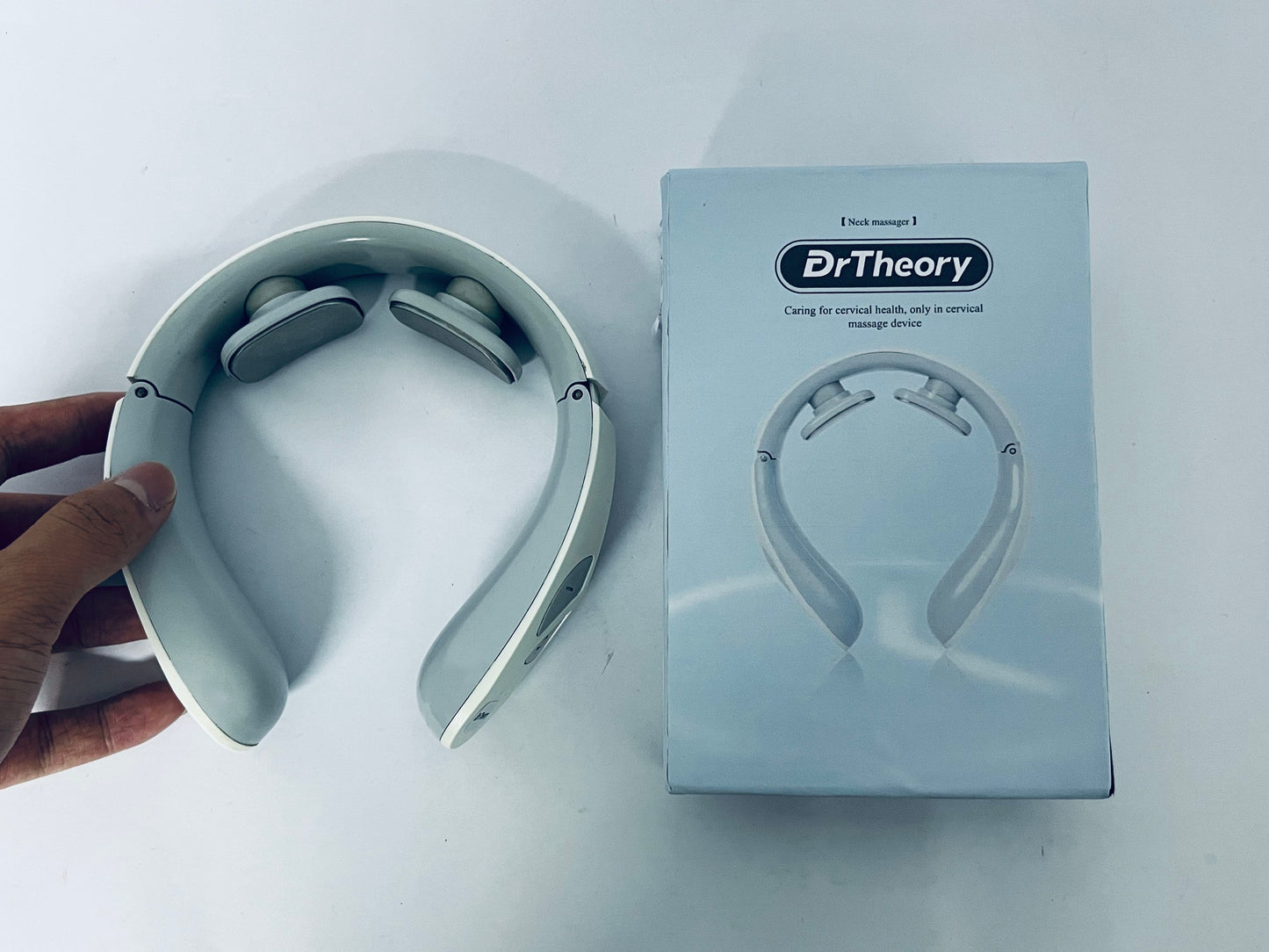 DrTheory Neck Massager for Pain Relief Deep Tissue, Shiatsu Back Massager with Soothing Heat, Electric Deep Tissue 3d Kneading Massage Tools for Shoulder Muscle, Adjustable Heat and Straps, Ideal Gifts