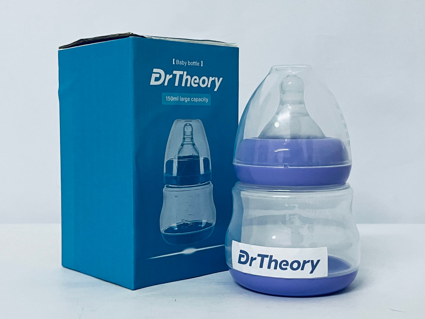 DrTheory Natural Baby Bottles with Natural Response Nipples (Slow Flow, Flow 2)