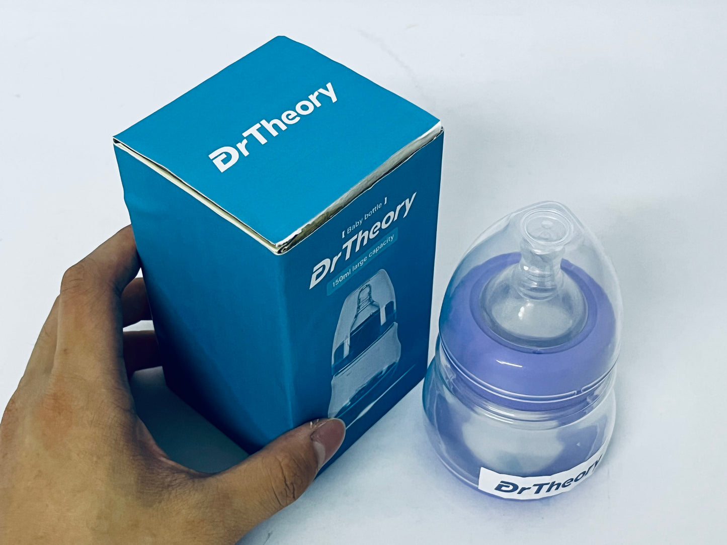 DrTheory Natural Baby Bottles with Natural Response Nipples (Slow Flow, Flow 2)