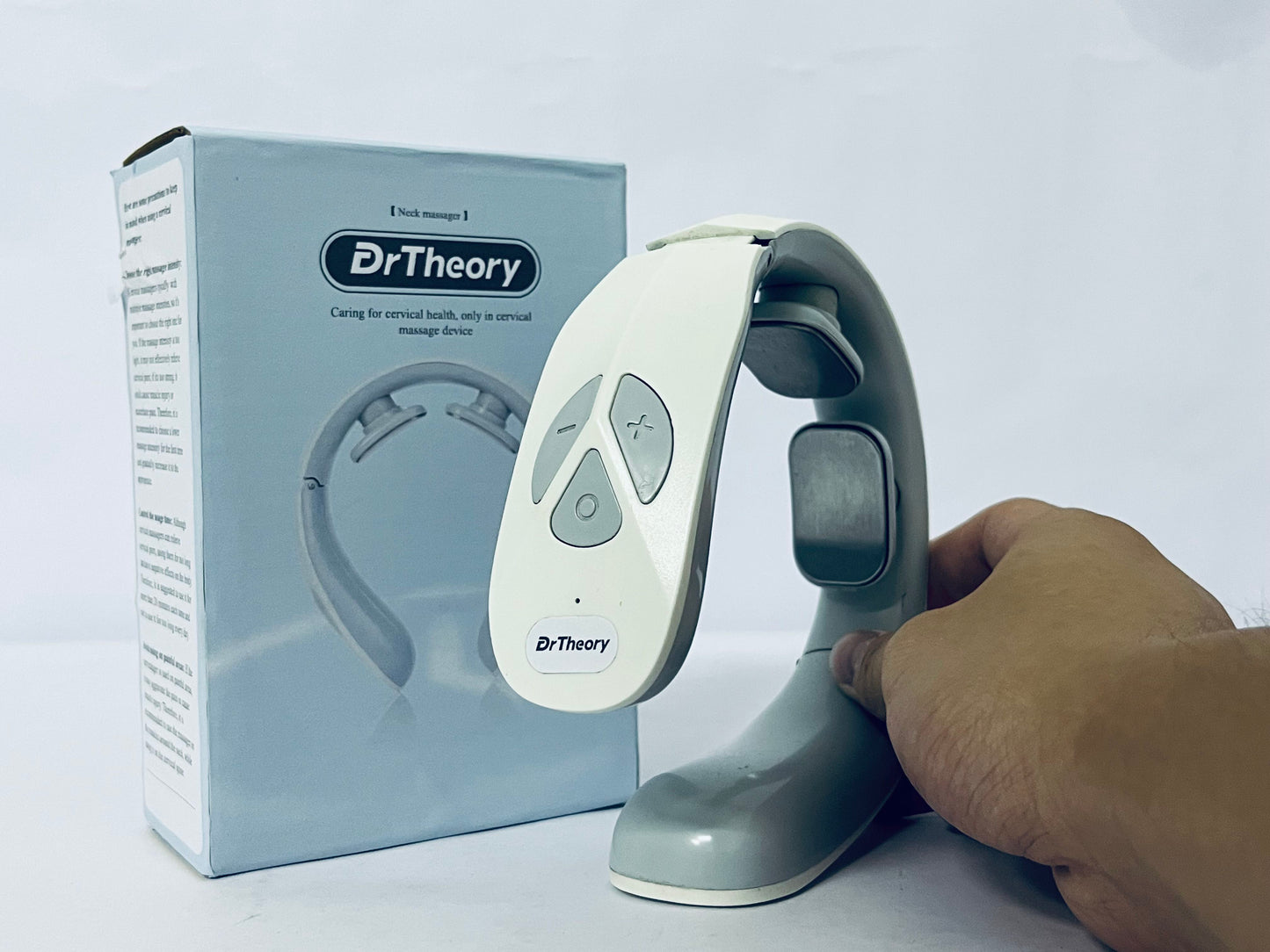 DrTheory Neck Massager for Pain Relief Deep Tissue, Shiatsu Back Massager with Soothing Heat, Electric Deep Tissue 3d Kneading Massage Tools for Shoulder Muscle, Adjustable Heat and Straps, Ideal Gifts
