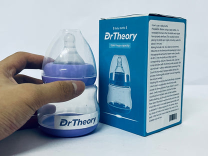 DrTheory Natural Baby Bottles with Natural Response Nipples (Slow Flow, Flow 2)