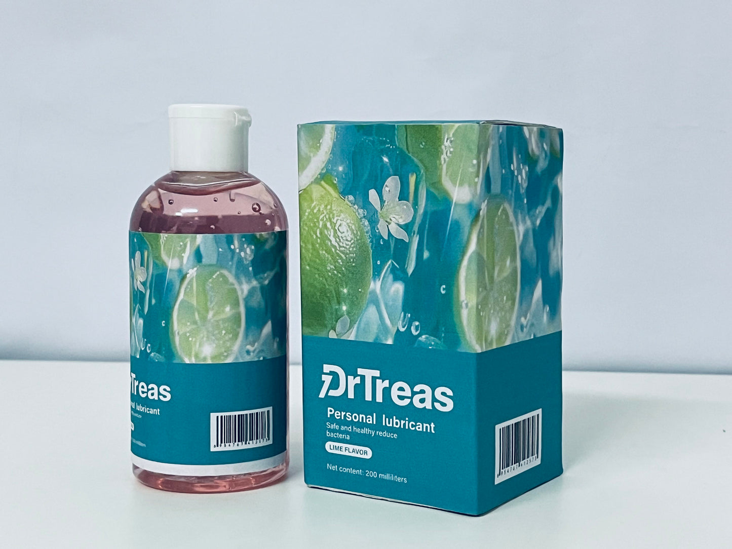 DrTreas Personal Lubricant, Lime Flavor, 200ml, Bacteria-Reducing, Intimate Comfort Sexual Lubricant