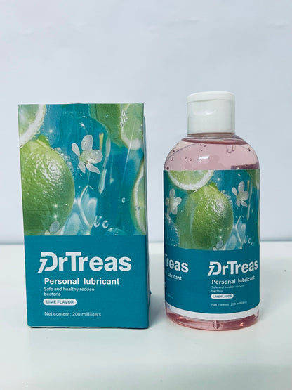 DrTreas Personal Lubricant, Lime Flavor, 200ml, Bacteria-Reducing, Intimate Comfort Sexual Lubricant