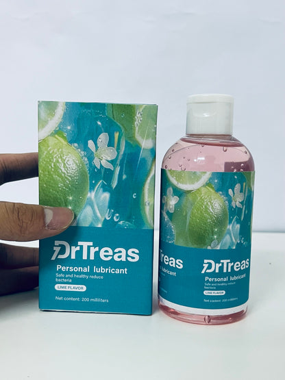 DrTreas Personal Lubricant, Lime Flavor, 200ml, Bacteria-Reducing, Intimate Comfort Sexual Lubricant