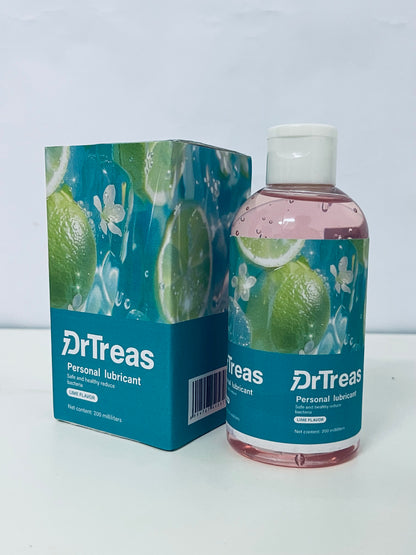 DrTreas Personal Lubricant, Lime Flavor, 200ml, Bacteria-Reducing, Intimate Comfort Sexual Lubricant