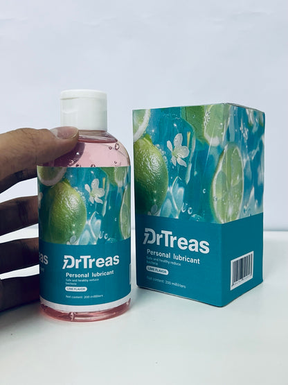 DrTreas Personal Lubricant, Lime Flavor, 200ml, Bacteria-Reducing, Intimate Comfort Sexual Lubricant