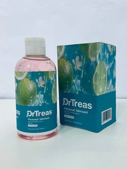 DrTreas Personal Lubricant, Lime Flavor, 200ml, Bacteria-Reducing, Intimate Comfort Sexual Lubricant