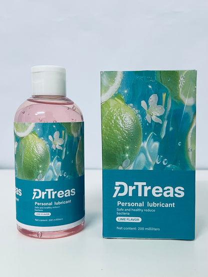 DrTreas Personal Lubricant, Lime Flavor, 200ml, Bacteria-Reducing, Intimate Comfort Sexual Lubricant