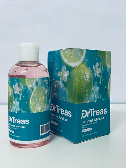 DrTreas Personal Lubricant, Lime Flavor, 200ml, Bacteria-Reducing, Intimate Comfort Sexual Lubricant