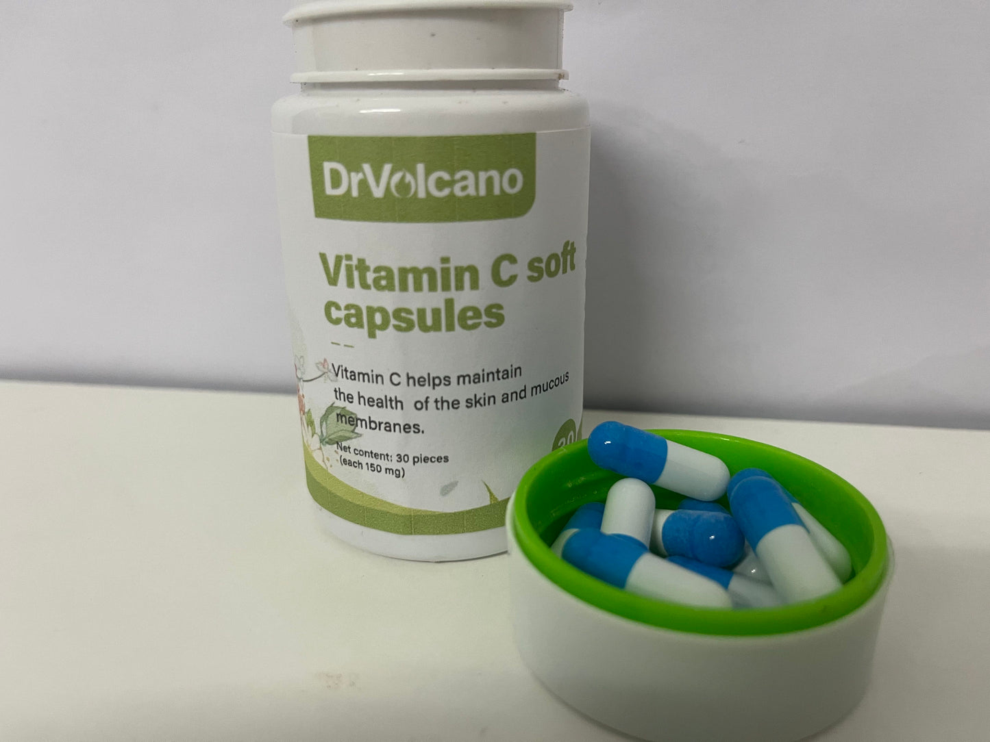 DrVolcano Vitamin C Soft Capsules 150mg/capsule × 30 Capsules A Gentle Care Item for Daily Nutritional Support