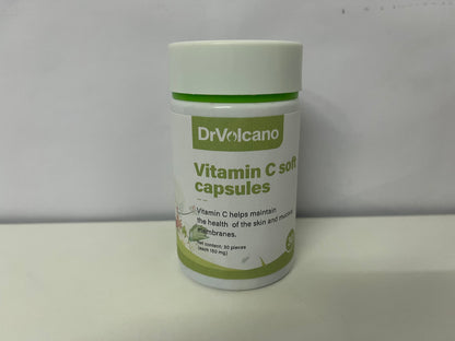 DrVolcano Vitamin C Soft Capsules 150mg/capsule × 30 Capsules A Gentle Care Item for Daily Nutritional Support