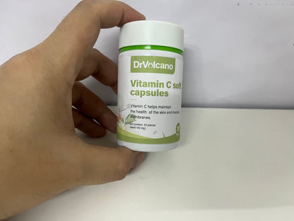 DrVolcano Vitamin C Soft Capsules 150mg/capsule × 30 Capsules A Gentle Care Item for Daily Nutritional Support