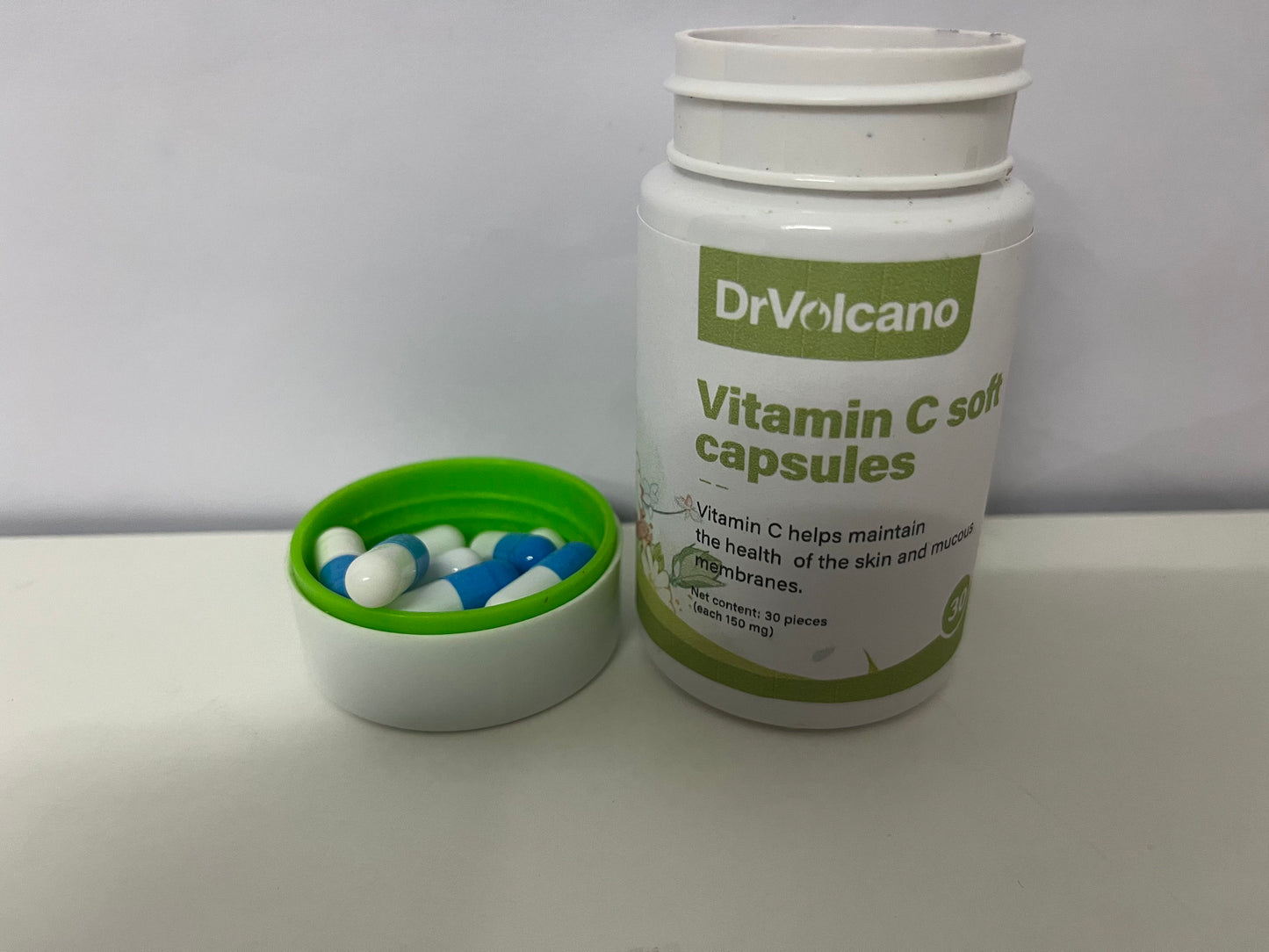 DrVolcano Vitamin C Soft Capsules 150mg/capsule × 30 Capsules A Gentle Care Item for Daily Nutritional Support