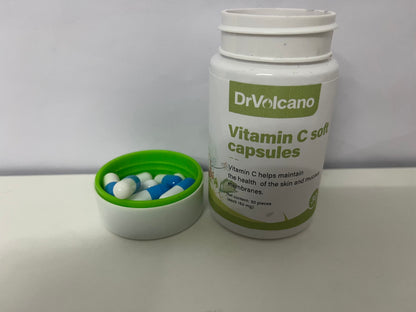 DrVolcano Vitamin C Soft Capsules 150mg/capsule × 30 Capsules A Gentle Care Item for Daily Nutritional Support