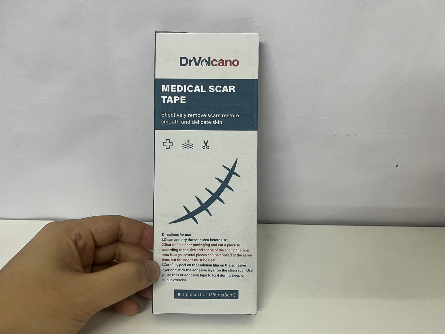 DrVolcano Medical Scar Tape 15cm×3cm Gentle Scar Reduction A Practical Item for Post-Op/Trauma Scar Care