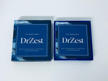 DrZest Eyeshadow Palette - High-Pigment Blue Tones with Glitter Accent