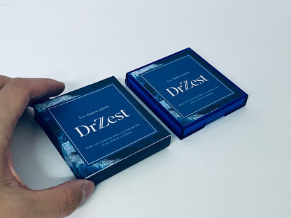 DrZest Eyeshadow Palette - High-Pigment Blue Tones with Glitter Accent
