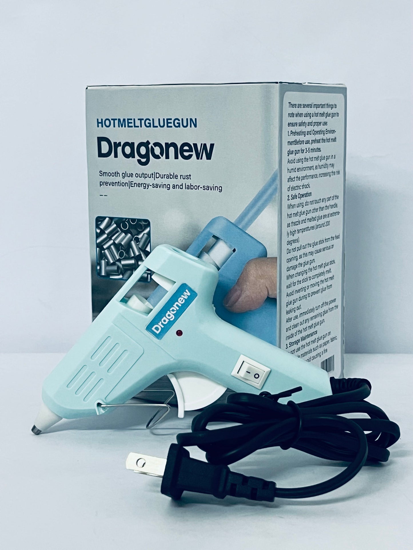 Dragonew Mini Glue Gun Crafts Hot Melt Guns Low Temp Glue with Burn Protection Fast Preheating and Easy Squeeze Trigger for School DIY Arts Class Projects Home Quick Repairs, 20 W 