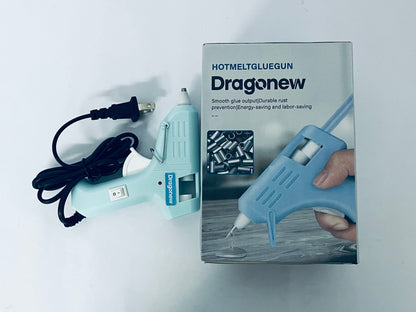 Dragonew Mini Glue Gun Crafts Hot Melt Guns Low Temp Glue with Burn Protection Fast Preheating and Easy Squeeze Trigger for School DIY Arts Class Projects Home Quick Repairs, 20 W 