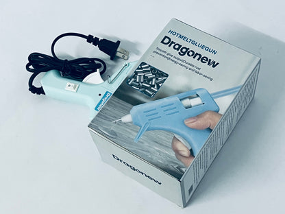 Dragonew Mini Glue Gun Crafts Hot Melt Guns Low Temp Glue with Burn Protection Fast Preheating and Easy Squeeze Trigger for School DIY Arts Class Projects Home Quick Repairs, 20 W 