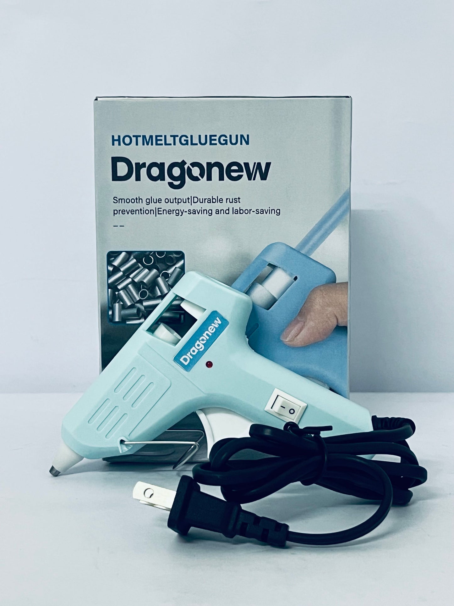 Dragonew Mini Glue Gun Crafts Hot Melt Guns Low Temp Glue with Burn Protection Fast Preheating and Easy Squeeze Trigger for School DIY Arts Class Projects Home Quick Repairs, 20 W 