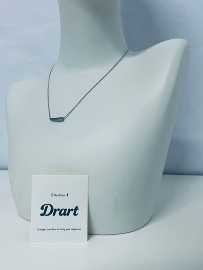 Drart Minimalist Silver Bar Clavicle Necklace for Women, Adjustable Slim Snake Chain Alloy Jewelry, Hypoallergenic Fade-Resistant Accessory for Daily/Commute/Semi-Formal Outfits