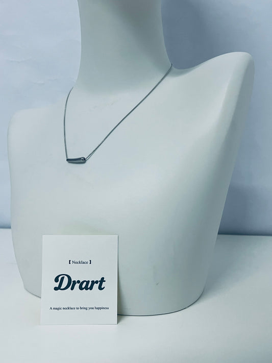 Drart Minimalist Silver Bar Clavicle Necklace for Women, Adjustable Slim Snake Chain Alloy Jewelry, Hypoallergenic Fade-Resistant Accessory for Daily/Commute/Semi-Formal Outfits