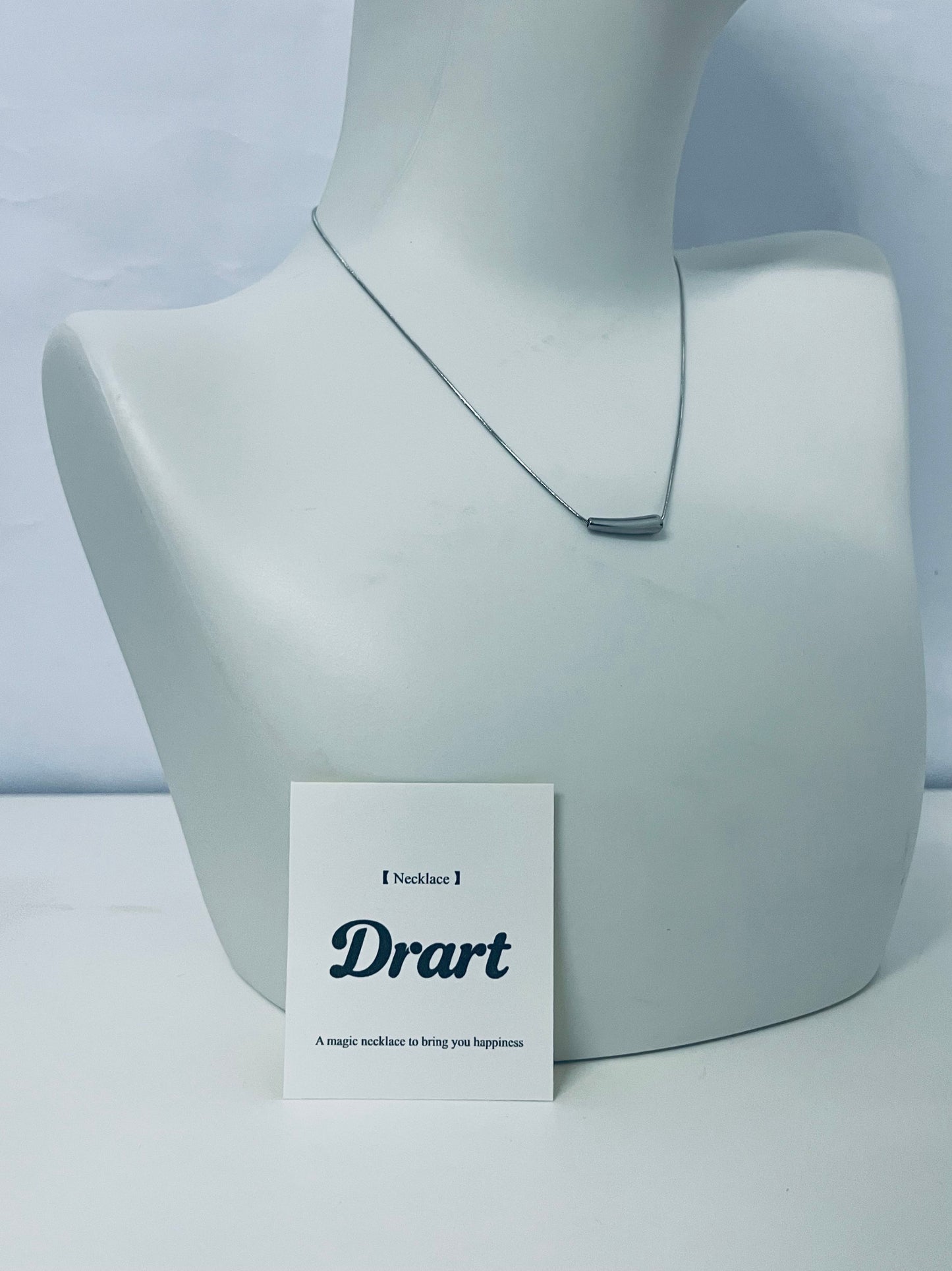 Drart Minimalist Silver Bar Clavicle Necklace for Women, Adjustable Slim Snake Chain Alloy Jewelry, Hypoallergenic Fade-Resistant Accessory for Daily/Commute/Semi-Formal Outfits