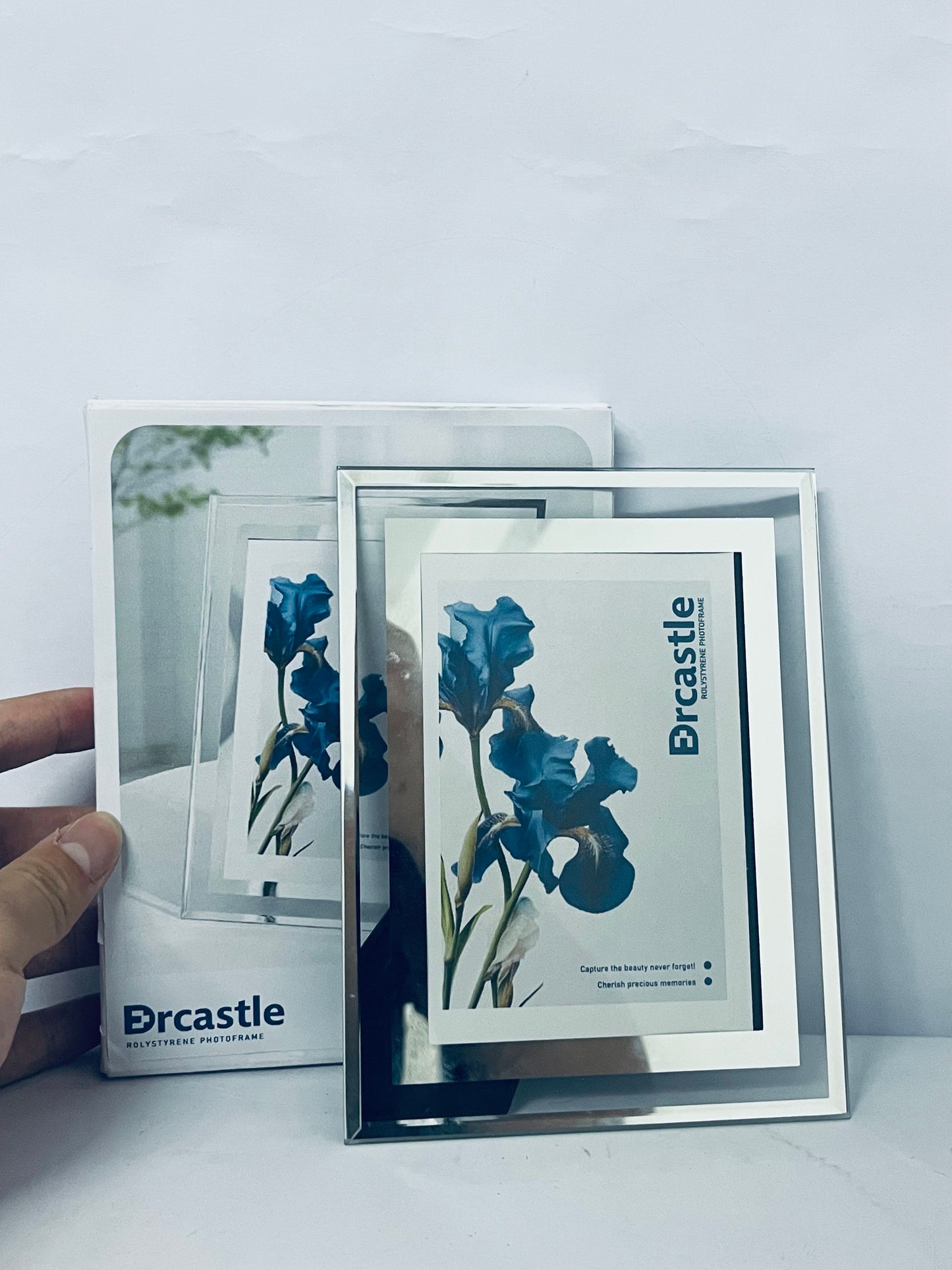 Drcastle  Picture Frame, 6"x8", Horizontal, For Picture 5x7, 4x6, 3.5x5, Tabletop Shelf Photo Frames, Classy Gift For Festival, Wedding, Home or Office