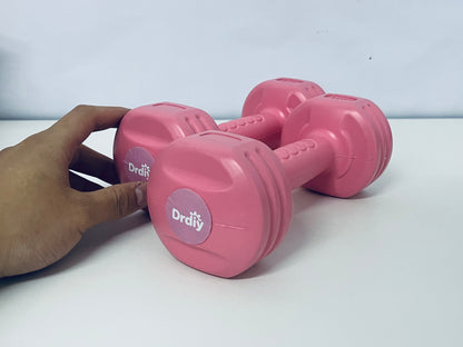 Drdiy 1KG Pink Dumbbells Set - Home Body-Building Apparatus