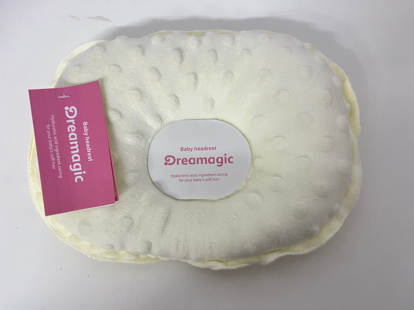 Dreamagic  Headrest Pillow - Soft Minky Plush, Ergonomic Support for Sensitive Skin & Hair Care