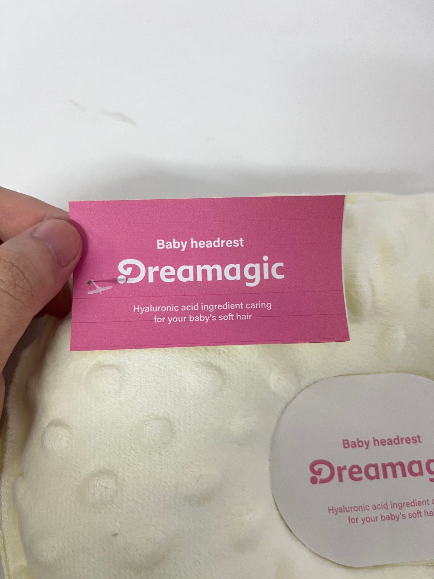 Dreamagic  Headrest Pillow - Soft Minky Plush, Ergonomic Support for Sensitive Skin & Hair Care
