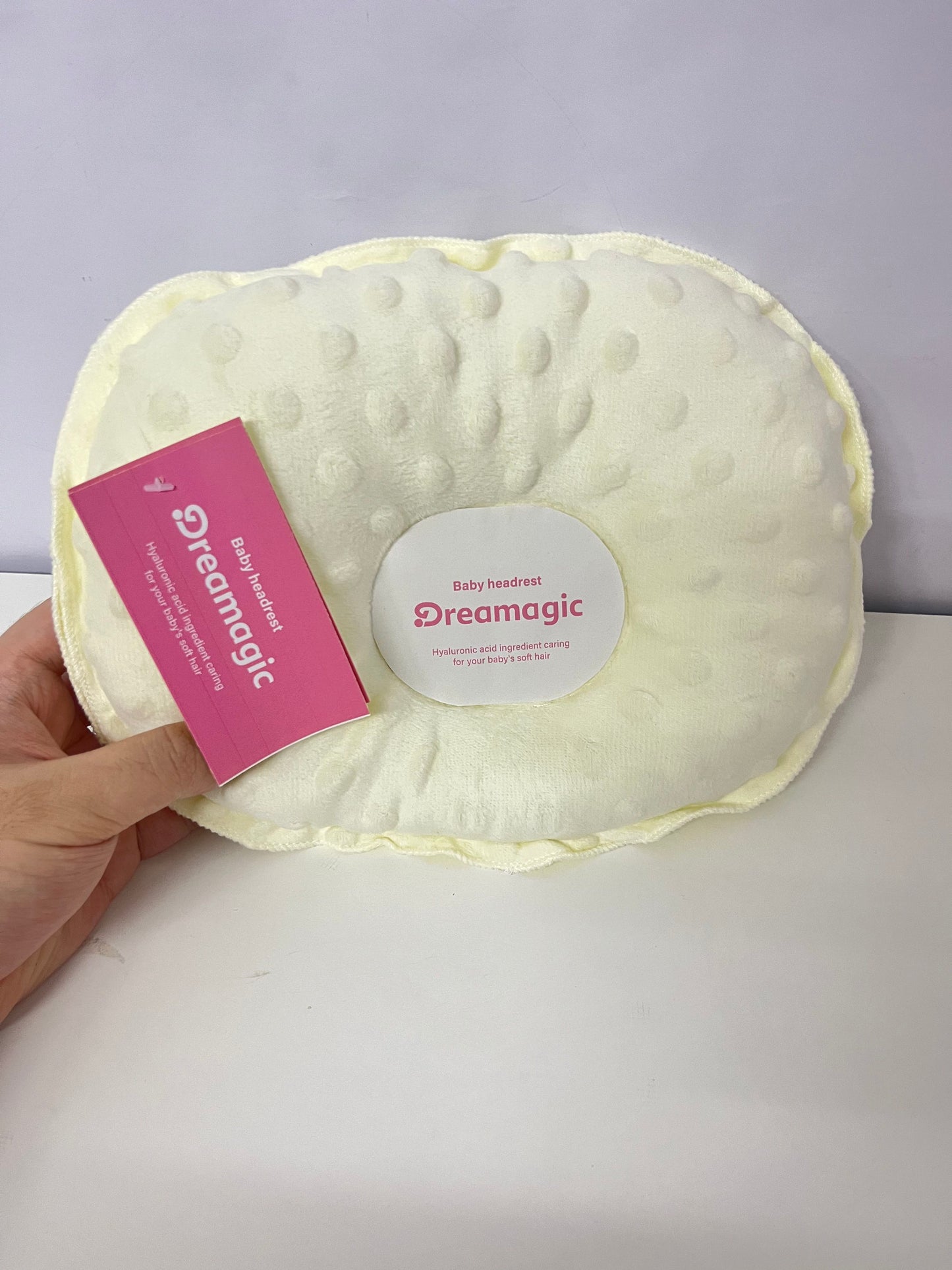 Dreamagic  Headrest Pillow - Soft Minky Plush, Ergonomic Support for Sensitive Skin & Hair Care