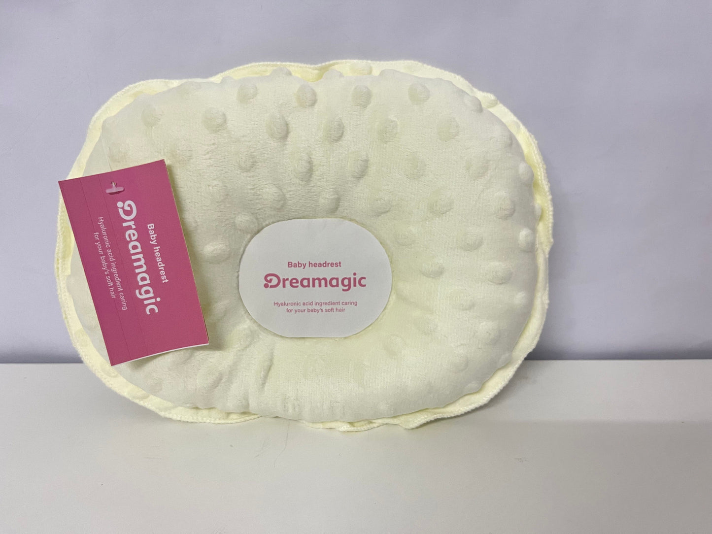 Dreamagic  Headrest Pillow - Soft Minky Plush, Ergonomic Support for Sensitive Skin & Hair Care