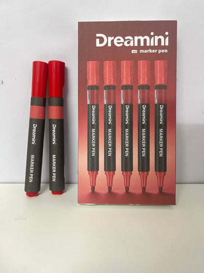 [Dreamini Marker pens]——Red Marker Pen - Large-Capacity Oil-Based Marker