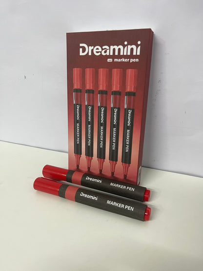 [Dreamini Marker pens]——Red Marker Pen - Large-Capacity Oil-Based Marker