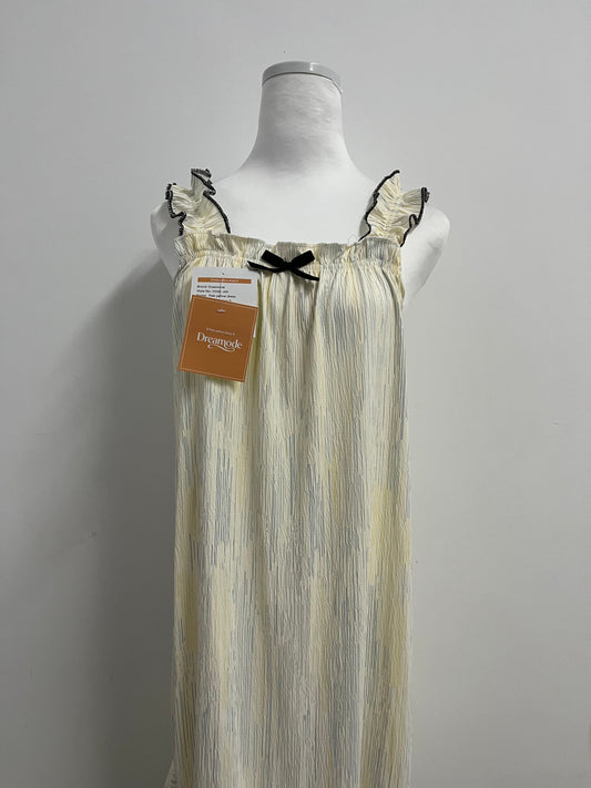 Dreamode Womens Ruffle Nightgown Cute Printed Sleeveless Sleep Dress Soft Lightweight Nightdress