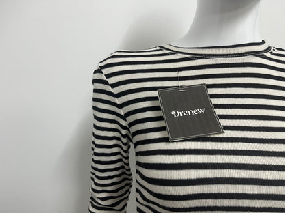 【Drenew Striped Ribbed Cropped Top】—— Timeless Style with Modern Edge