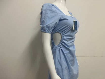 【Drenew Cutout Puff-Sleeve Mini Dress】—— Feminine Charm Meets Casual Comfort
