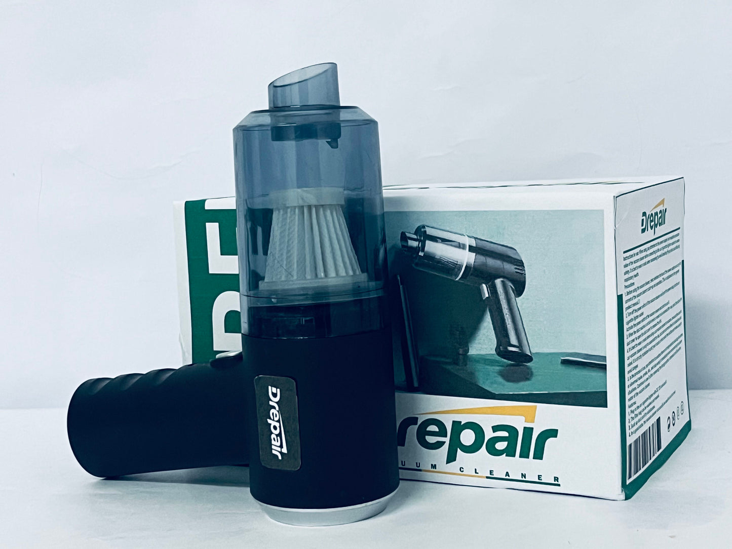 Drepair Car Vacuum Portable Cordless, 15000PA Powerful Suction, High Power, Mini Portable Vacuum for Car, Handheld Small Vacuum Cleaner & Air Duster for Home, Office, Desk,PC, Keyboard Cleaning