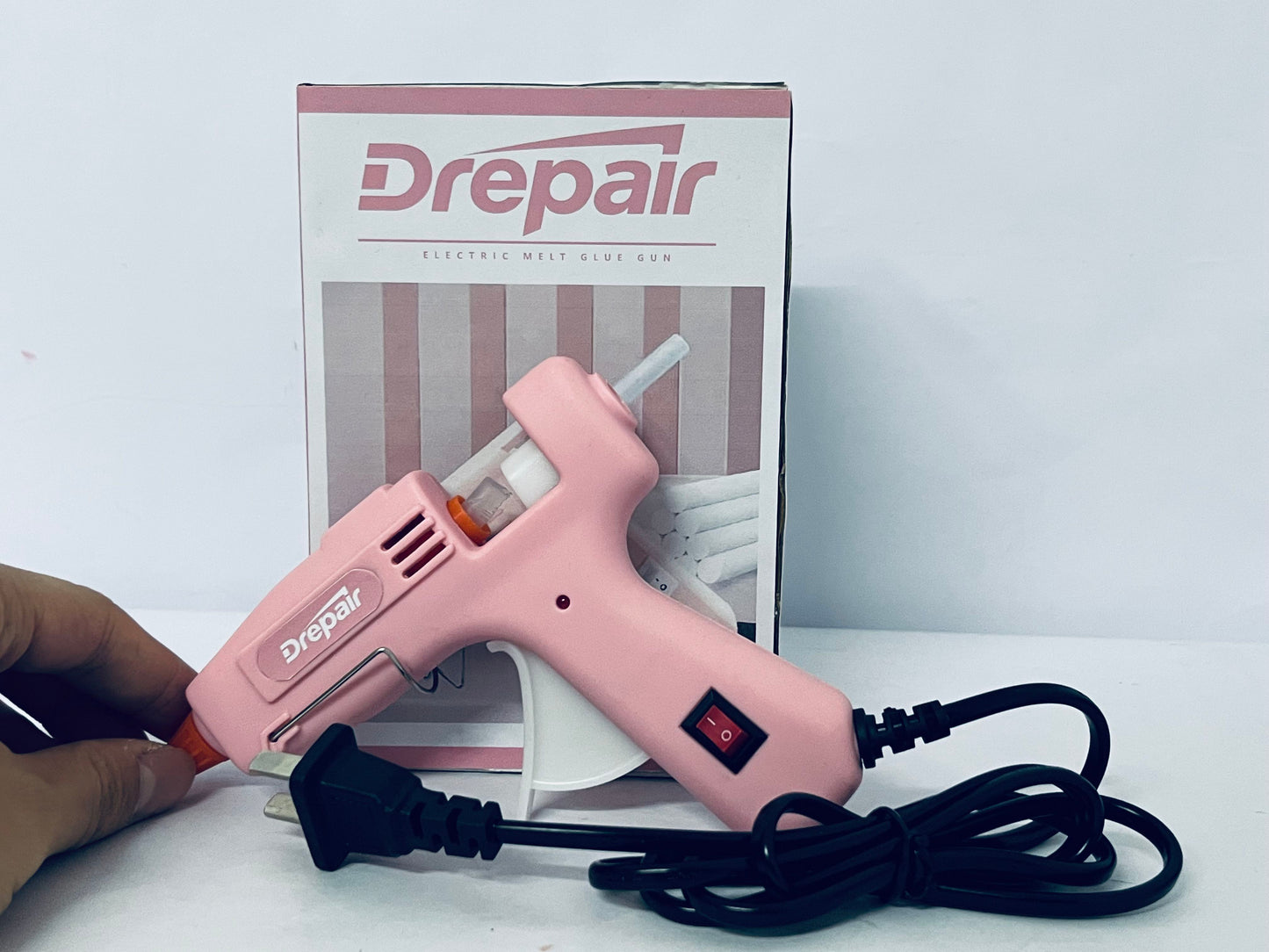 Drepair Mini Glue Gun for Class Project, Macaron Color Hot Melt Gun with 40 Glue Sticks, Low Temp Glue Gun with Burn Protection for Kids School DIY Arts Project Home Quick Repairs, 20 W